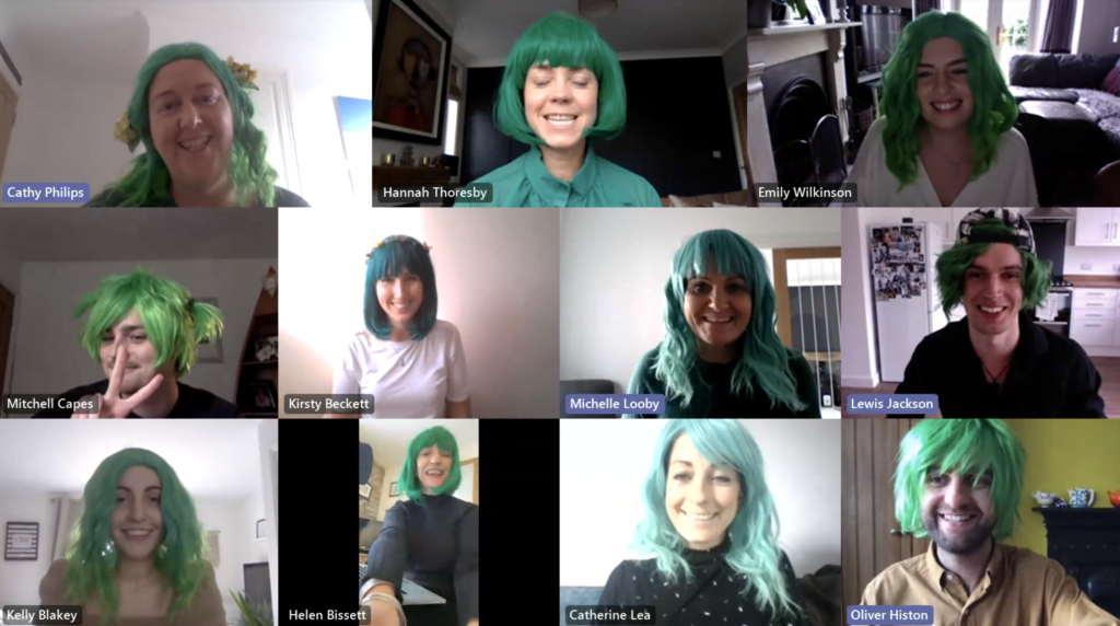 H&H in their green wigs